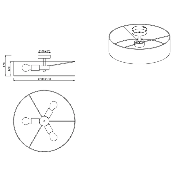 Abażurowa lampa sufitowa Hotel plafon do sypialni okrągły biały