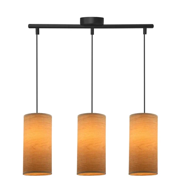 Materiałowa lampa wisząca tuba Ballo 33-19745 boho brązowy czarny