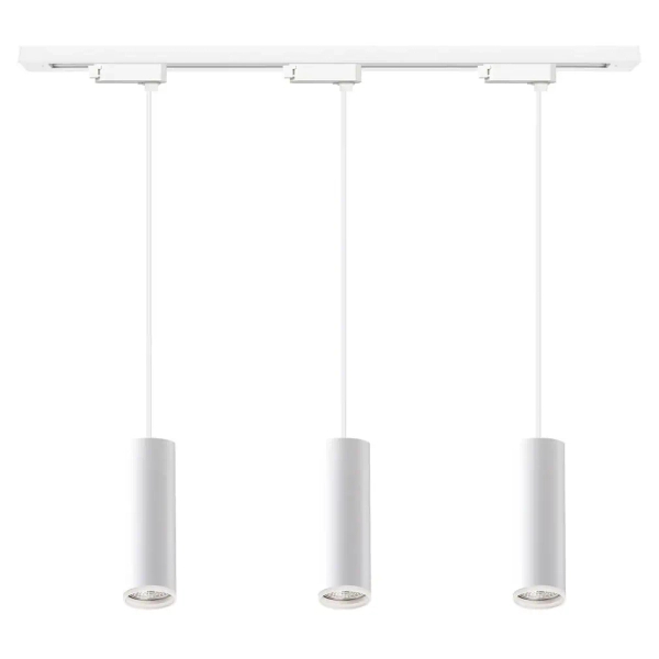 1-fazowa lampa szynowa zwisająca Pipe Ring Track ML2080 tubki biały