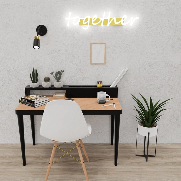 Nowoczesny kinkiet ruchomy Joker czarny złoty do salonu