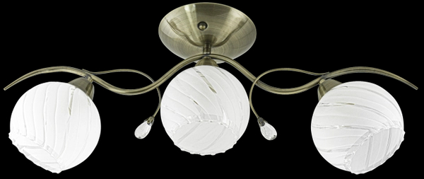 Sufitowa lampa jadalniana 8758/3 21QG nad stół mosiądz