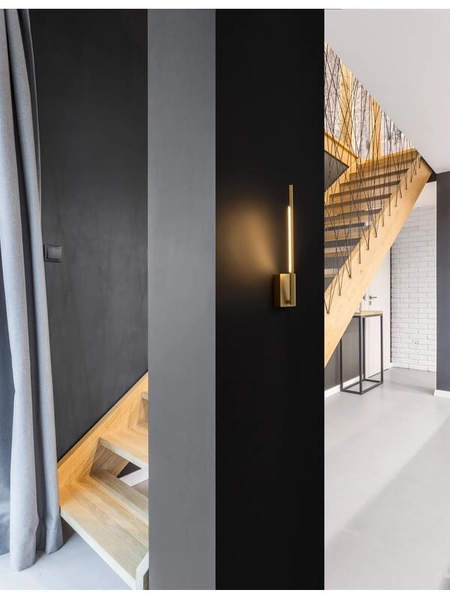 Ścienna lampa salonowa Bell metalowa tuba LED 4,6W 3000K złota