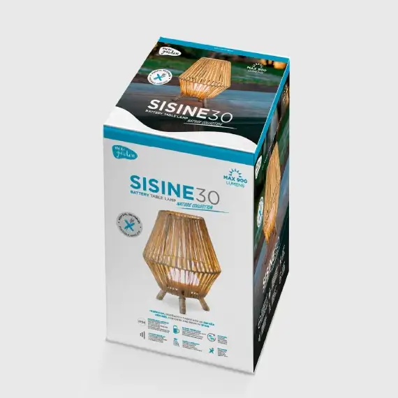 Lampka stołowa Sisine LUMSIS030XXIXNW japandi klatka naturalna
