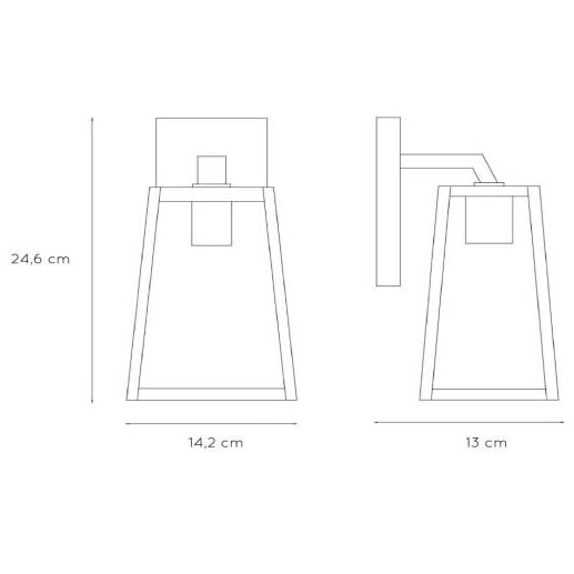 Ścienna lampa industrialna Matslot 29828/01/30 latarenka czarna