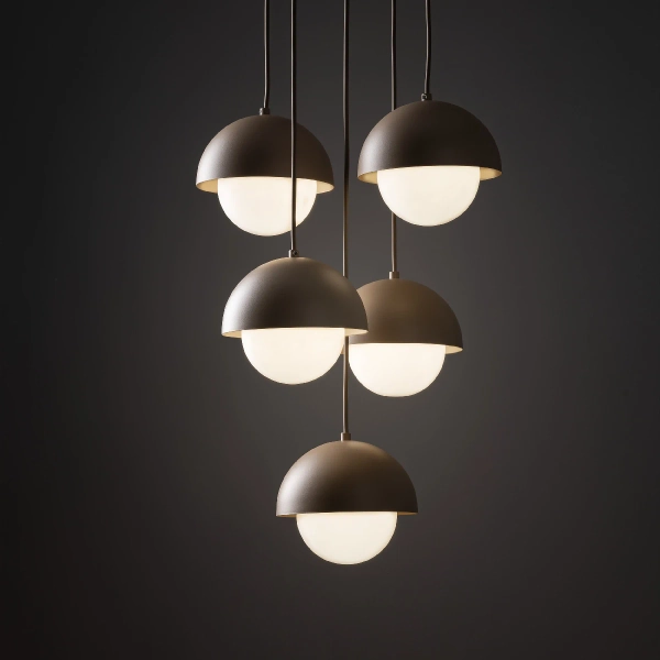 Nowoczesna lampa wisząca Bono Sabia 10966 metalowy beżowy biały