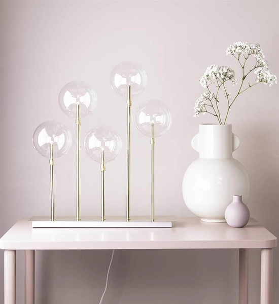 Lampka stołowa dekoracyjna świąteczna Master na komodę złota