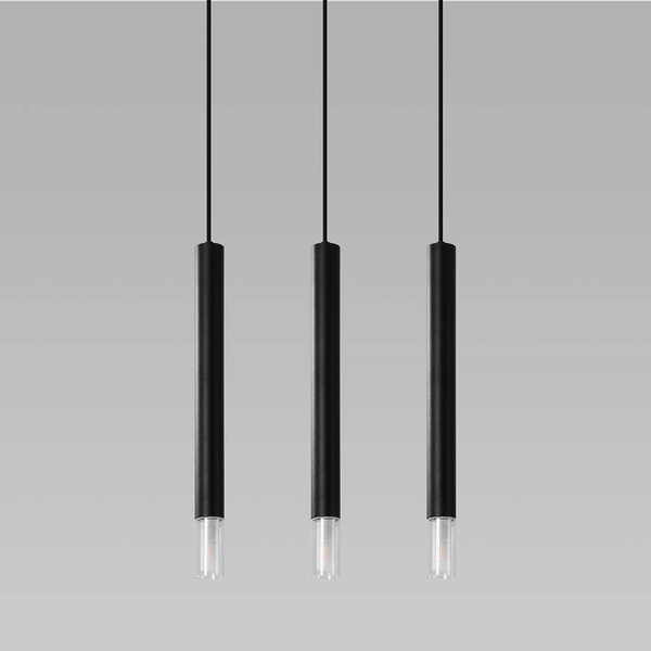 Wisząca lampa pokojowa SL.0962 3-płomienna czarne tuby