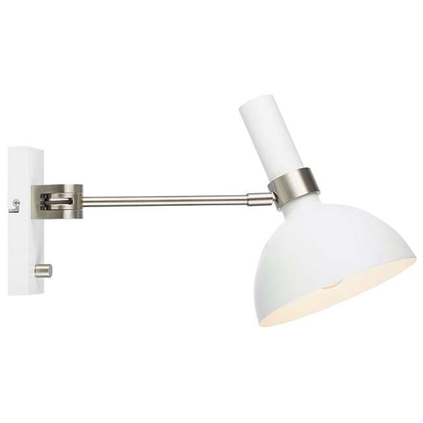 Kinkiet LAMPA ścienna LARRY 107499 Markslojd metalowa OPRAWKA regulowana na wysięgniku stal biała