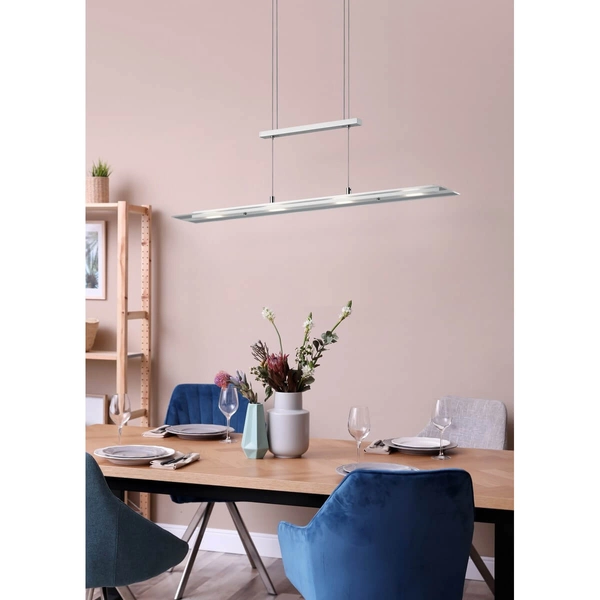 Wisząca lampa Milos R32004107 LED 20W 3000K metalowa srebrna