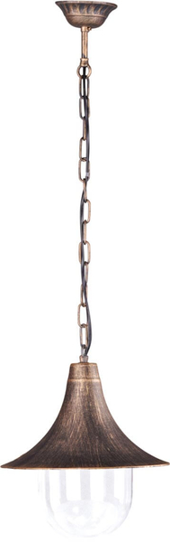 Zewnętrzna lampa wisząca Boston K-8126 łańcuchowa IP44 czarna złota