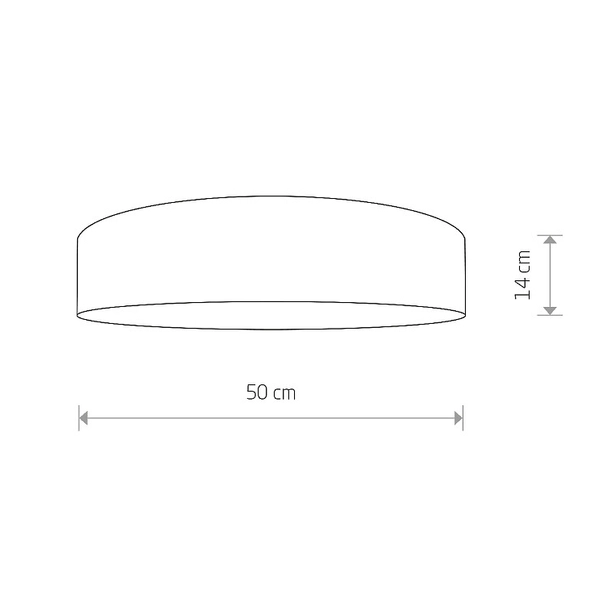 Abażurowa lampa sufitowa Laguna 8954 kremowy plafon do sypialni