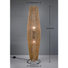 Ekologiczna lampa podłogowa Miki R41102026 papier brązowa