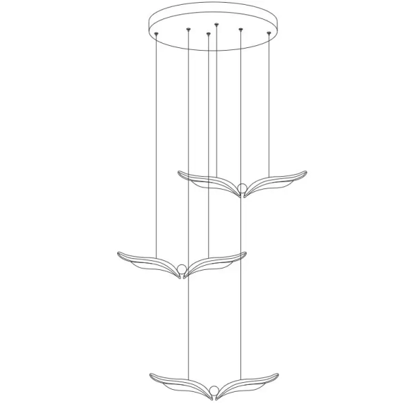 Dekoracyjna lampa wisząca GUFO 3 ST-DL8506 LED 20W 3000K różowa złota