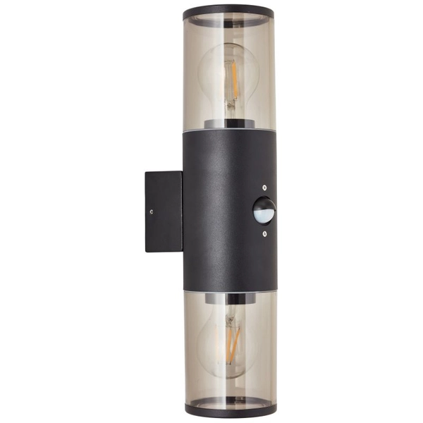 Elewacyjny kinkiet góra-dół Sergioro 96474/63 sensor IP44 czarny