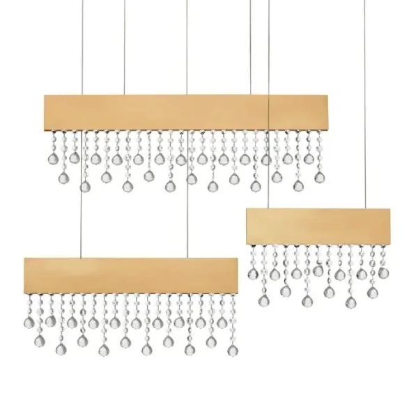 Lampa wisząca glamour OLEVIRA LE45146 LED 84W 3500K crystals złota