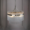 Lampa wisząca na łańcuchu Marietta 104113 szklana błyszczący nikiel