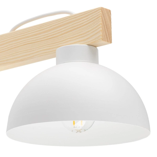 Lampa ścienna z włącznikiem rustykalna Oslo 4962 TK Lighting drewniana biała