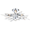Sufitowa LAMPA liście VIDA 63160-3 Globo plafon OPRAWA metalowa chrom