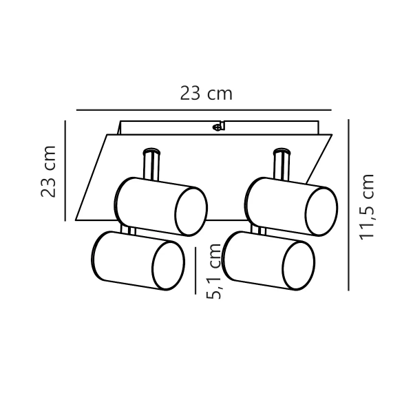 Lampa sufitowa z regulacją Frida 49820101 tuby nad stół biały
