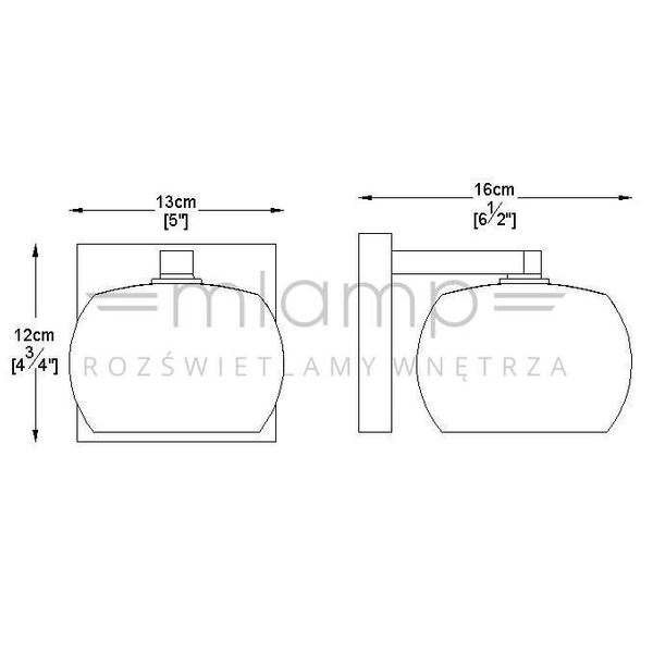 Szklany kinkiet z kryształkami CRYSTAL W0076-01A-B5FZ glamour chrom