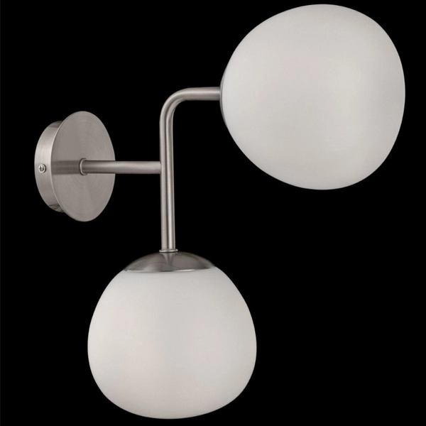 Kinkiet LAMPA ścienna ERICH MOD221-WL-02-N Maytoni modernistyczna OPRAWA szklane kule nikiel