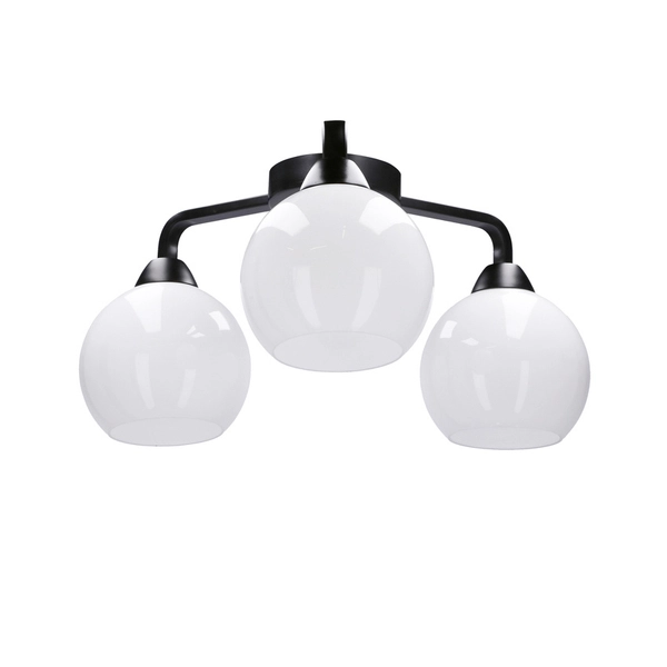 Potrójna lampa sufitowa Caldera 33-17093 Candellux szklany klosz biały
