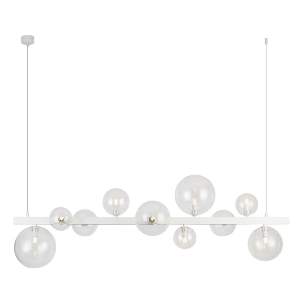 Wielopunktowa lampa salonowa BUBBLES AZ5867+AZ5872 biały przezroczysty