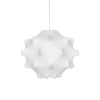 Lampa tkaninowa wisząca Lappello ABR-LW-APP do salonu biała
