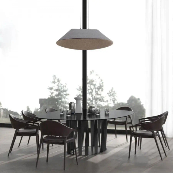 Nieregularna wisząca lampa 23173 LED 12W 3000K panele akustyczne szary