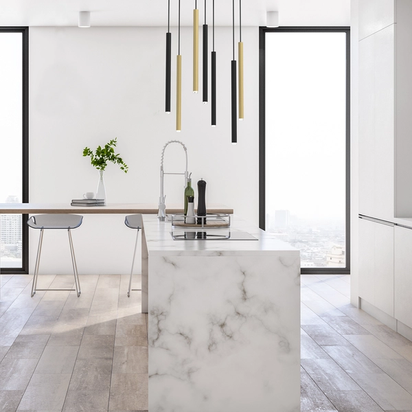 Metalowa lampa zwisowa Monza MLP8843 Milagro sople czarne złote