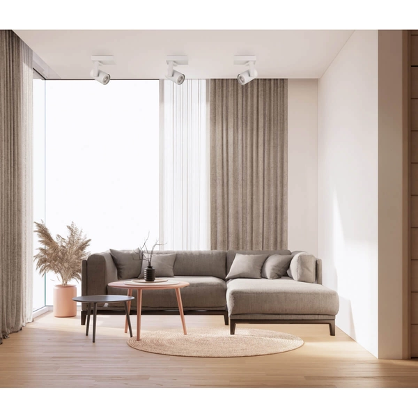 Biurowa lampa sufitowa Spiela minimalistyczna tuba biała