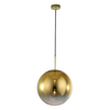 Loftowa LAMPA wisząca PALLA LP-2844/1P GD Light Prestige szklana OPRAWA ball ZWIS kula złota przezroczysta