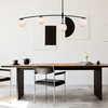 Modernistyczna LAMPA wisząca SENAI PND-31322-4A-SB Italux metalowa OPRAWA szklane kule zwis czarny