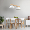 Podwójna lampa wisząca skandynawska Oslo 4713 TK Lighting drewniana biała