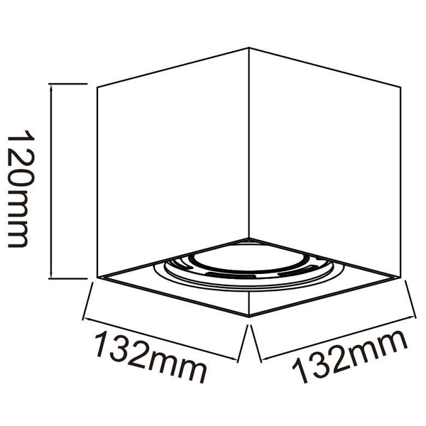 Spot LAMPA sufitowa Cardi I Nero Orlicki Design natynkowa OPRAWA kostka czarna