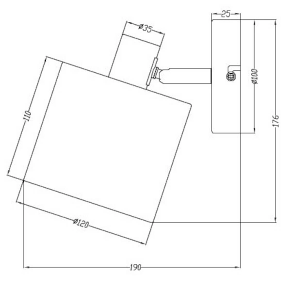 Ścienna lampa nad łóżko Tommy R80331079 czarny kinkiet abażurowy