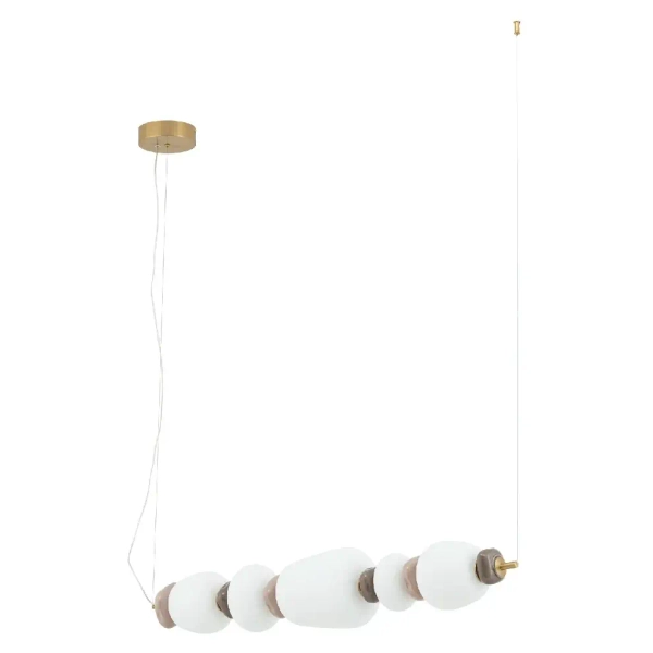 Jadalniana lampa wisząca CERAMIC 11699 LED 26W 3000K biała szara