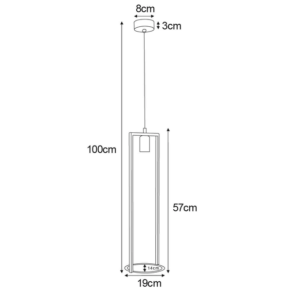 Wisząca lampa z kwietnikiem Estera K-4038 Kaja do salonu czarna