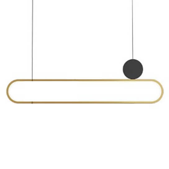 Zwisająca lampa nad wyspę Elyptica CGELYPTICA1 LED 25W 3000K loftowa złota