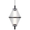 Wisząca lampa Fuente PND-34395-1-BK LED 5W 3000K szkło czarny przezroczysty