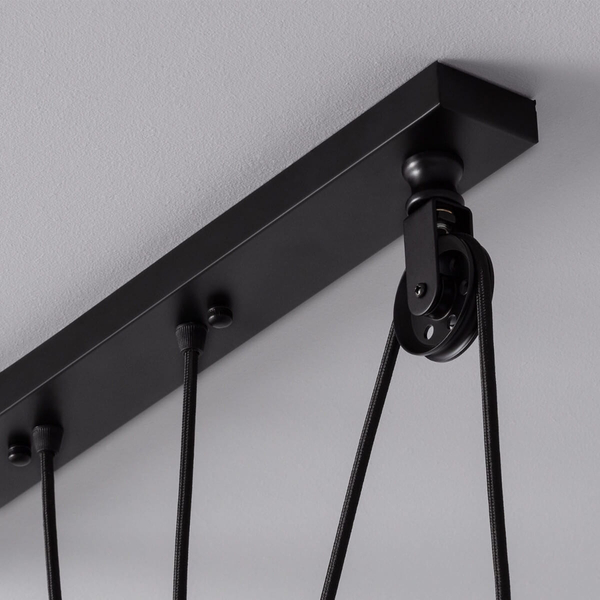 Wisząca potrójna lampa Monte ABR-LWR-3XE27 industrialna czarny złoty