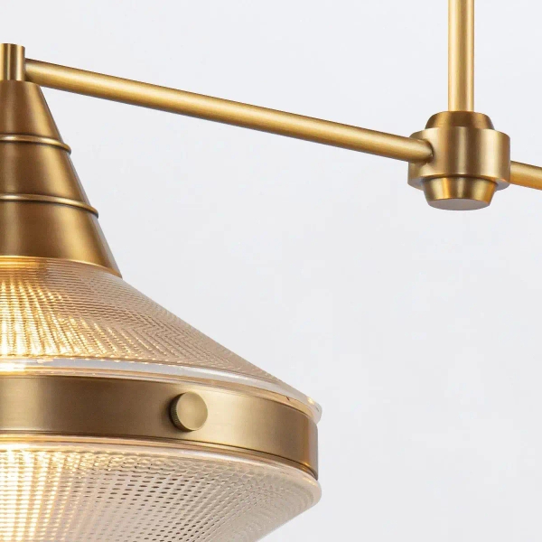 Podwójna wisząca lampa Willard QN-WILLARD-LP2-VBS-PG mosiądz