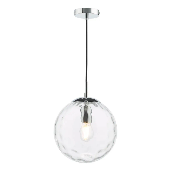 Wisząca lampa do jadalni Ripple SP71-RIP8808 nad stół szklana chrom