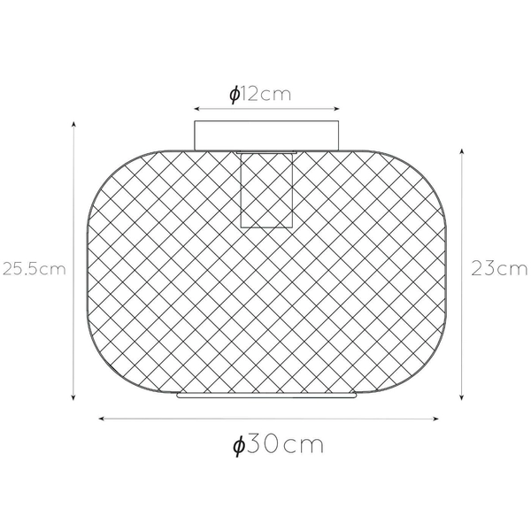 Druciana LAMPA sufitowa MESH 45185/30/02 Lucide metalowa OPRAWA loftowa siatka mosiądz