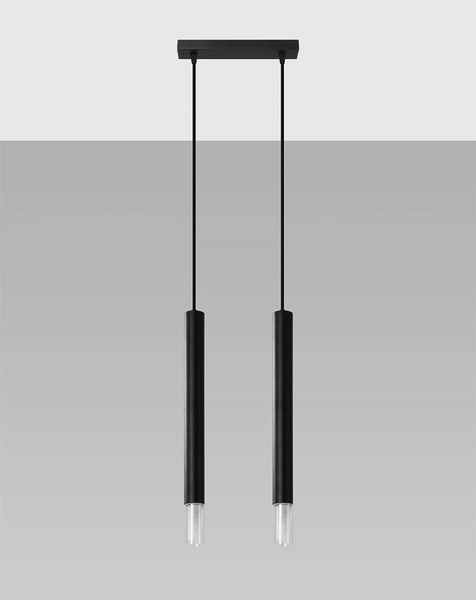 Czarna lampa wisząca SL.0961 minimalistyczne tuby do salonu
