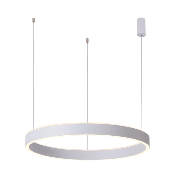 Okrągła lampa zwisająca Brasco PND-56215D-080RPP-WH-3KS4K-TRDIMM Italux LED 80W 3000-4000K biała