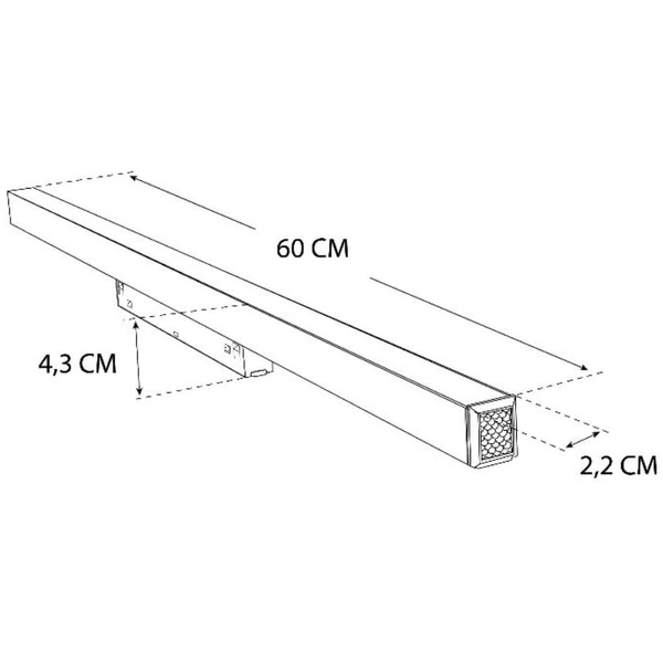 Lampa szynowa magnetyczna 3-fazowa 471 Domeno LED 20W 3000K metalowa czarna