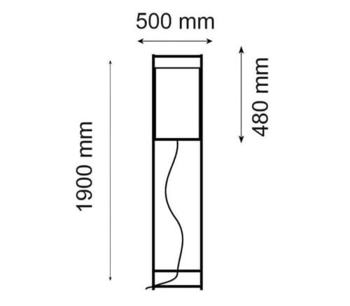 Podłogowa lampa Paa 9534 Shilo lampion czarny miedziany