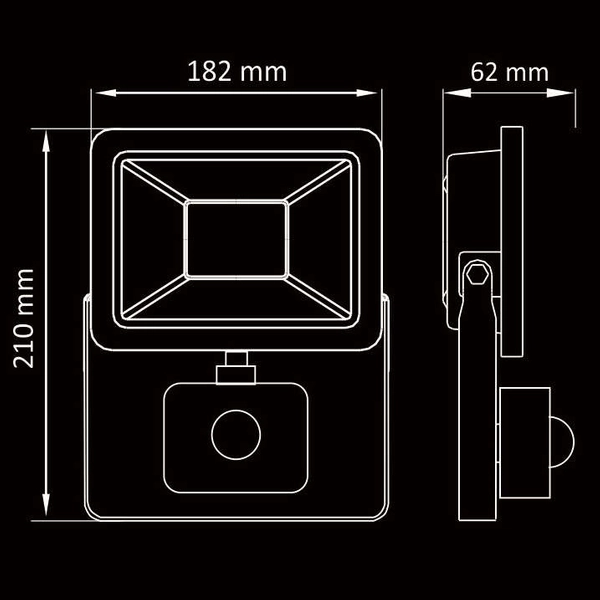 Zewnętrzny projektor NAŚWIETLACZ 304971 Polux elewacyjna OPRAWA metalowy naświetlacz LED 30W 6500K outdoor IP65 czarny