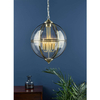 Salonowa lampa wisząca Vanessa VAN0575 Dar Lighting przezroczysta mosiądz